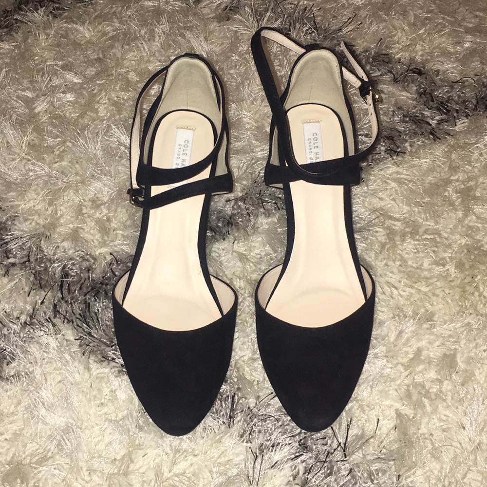 New Cole Haan Lacey Wedge Ankle Strap 75mm, Black